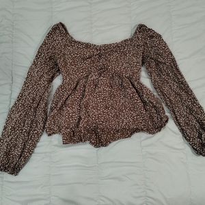 Pretty brown dressy top